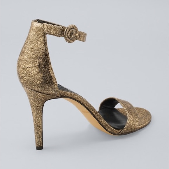 Foil Suede Strappy Heel - Picture 2 of 3